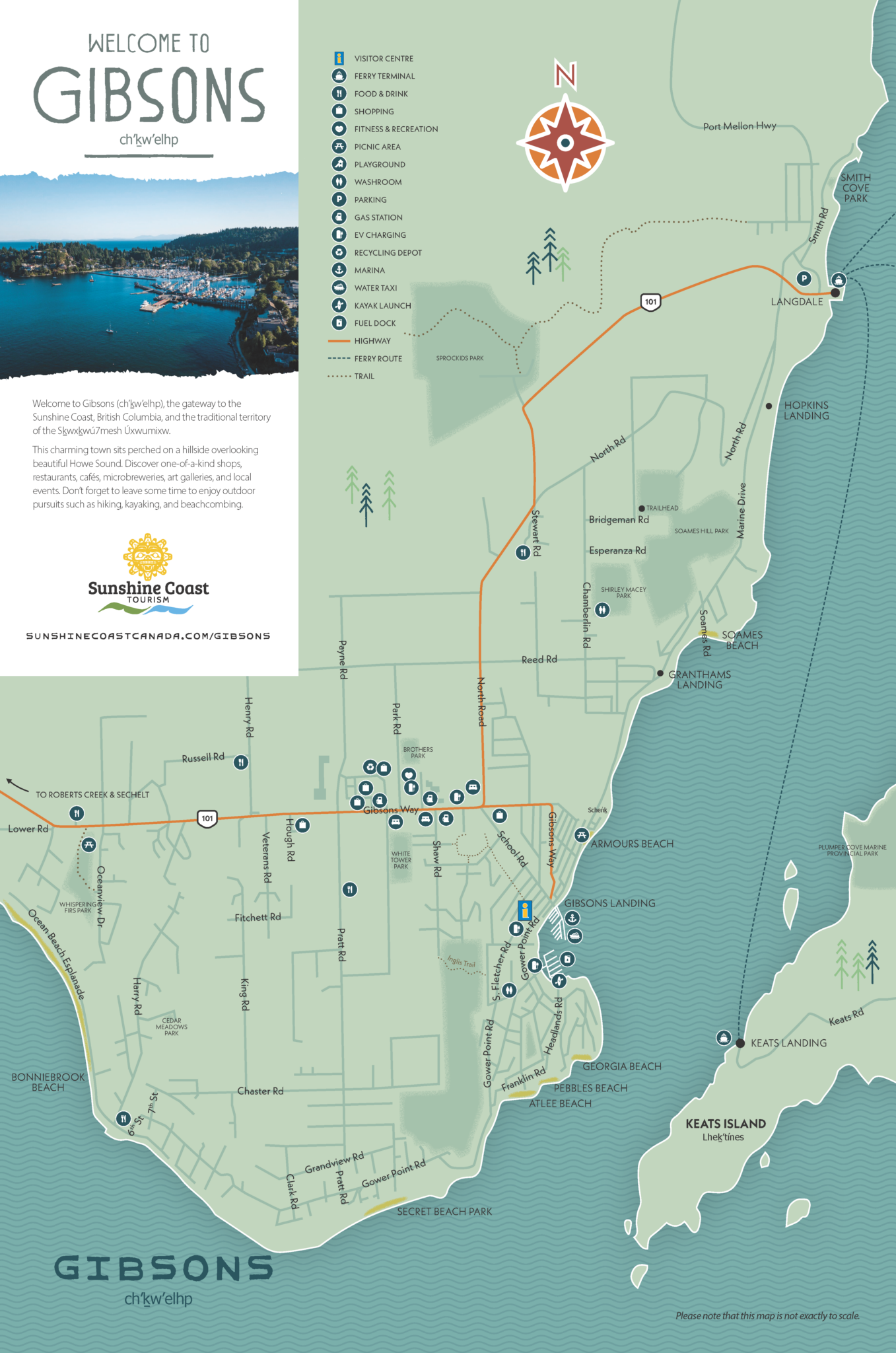 Map of Gibsons - Town of Gibsons