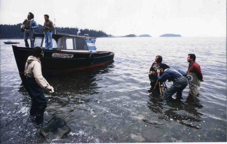 Photo of the persephone on the set of the Beachcombers. The episode featured Dr David Suzuki.