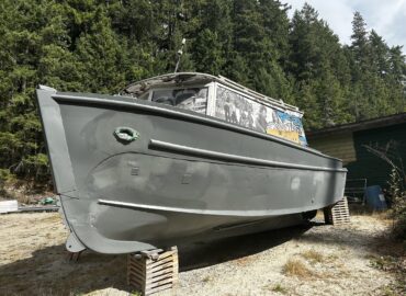 The Persephone awaiting restoration at the Public Works yard.